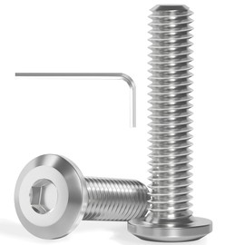 Wavanta M6 Bolts, M6 x 25mm Flat Head Hex Socket Cap Screws Bolts, Full Thread A2 304 Stainless Steel Screws with Hex Key, Ideal for Furniture Assembly/Machinery Repair Pack of 20