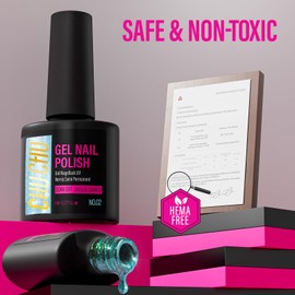 CHUCHU Cat Eye Gel Polish: Magnetic Holographic Nail Polish for Women, Long Lasting Salon Quality Glitter Blue 8ML