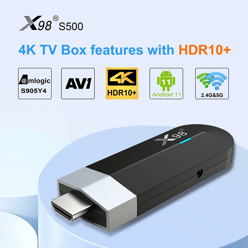 X98 S500 Android 11.0 Smart TV Stick UHD 4K Media