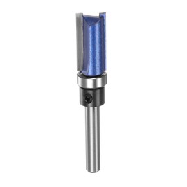 sourcing map Pattern Flush Trim Router Bit 1/4" Shank 1" Cutting Length 1/2" Cutting Dia with Top Bearings Straight Precise Cutting Woodworking Milling Cutter Tool for Trimming