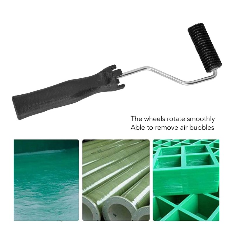 Fiberglass Roller Portable Tub Roller Tool Bristle Resin Laminating Bubble