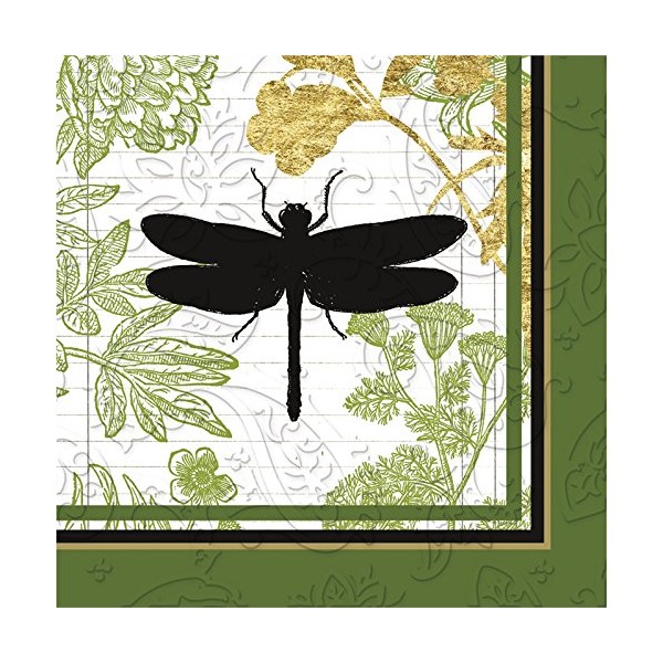 Garden Botanical Embossed Cocktail Napkin, Set of 20-5 x 1 x 5 Inches