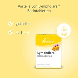 Pascoe® Lymphdiaral Base Tablets: with Dandelion (Taraxacum), Marigold (Calendula) & Coneflower (Echinacea) - from 1 Year - 100 Tablets