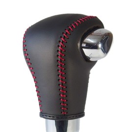 Tricolore EX MH55 Wagon R MA46 Solio MK53S Spacia No S Switch, Black Leather x Red Stitching 3S-39 DIY Shift Knob Genuine Leather Replacement Kit 1BK3S39B1B1R