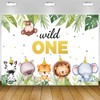 Wild One Backdrop Banner Jungle Safari 1st Birthday Backdrop Jungle