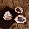 JIC Gem 1Pc Natural Quartz Crystal Geode High Energy Cutting