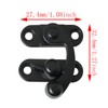 DGBRSM 2pcs Antique Hook Hasp Latch Black Padlock Hasp Hook