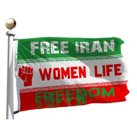 Free Iran Women Life Flag Iranian Freedom Flag 3x5 Ft,Canvas Header and Double Stitched - Brass Grommets for Easy Display,Iranian Persian Freedom Banner