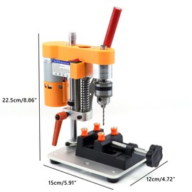 NovelLife Mini Drill Press Precision Benchtop Drilling Machine Elecric Portable Table Driller CNC 795 Motor B10 Chuck Metal Wooden DIY Jewelry Making Crafts Tool Upgraded