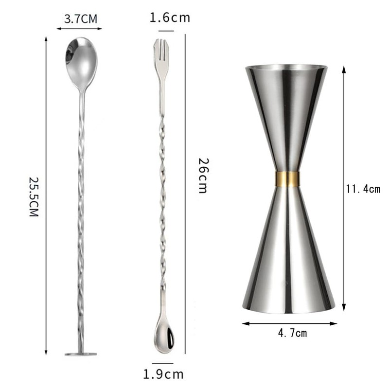 DFsucces Measuring Cup 30/45ml Stainless Steel Jigger Cup Graduated Cocktail