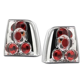 alxiang 1pc Tail Light Assembly Rear Left Driver or Right Passenger Side ABS Plastic Polycarbonate Carbon Chrome Clear 4Dr Brake Lamps for VW for Passat Gls/Glx 98-01 & 1.8T/V6 99-01