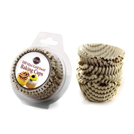 Norpro 3441 100-Pack Gold Swirl Mini Cups