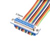 sourcing map IDC Rainbow Wire Ribbon Cable DB25 M/F Plug