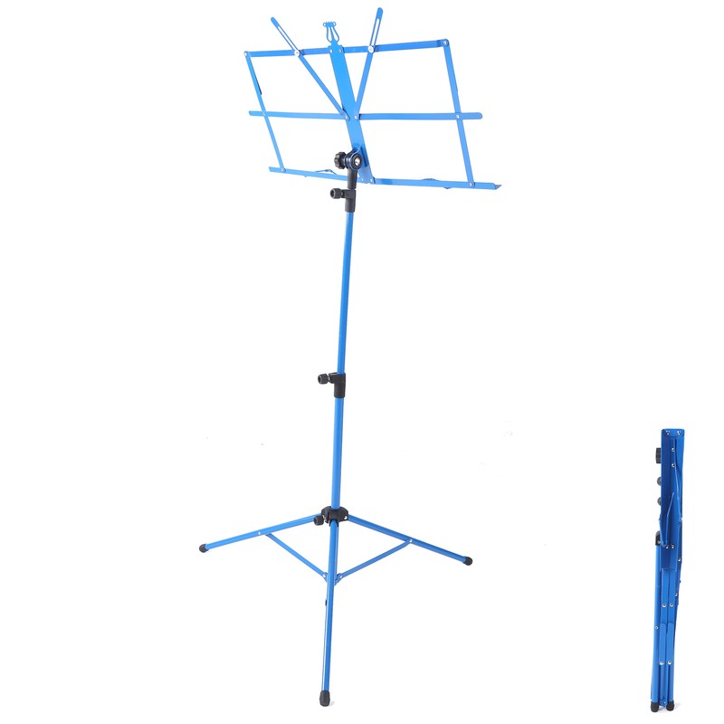 Small Music Stand Metal Portable Shelf Easy Assemble Lift Fold