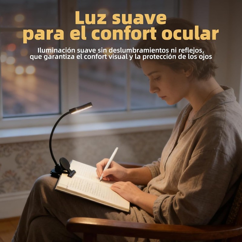 Luz de Lectura Recargable 12 LED MUNDO TODO JB255-N