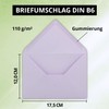 50 x B6 envelopes, purple, 12 x 17.5 cm, wet