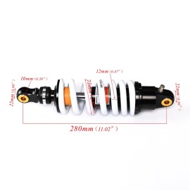 Unbranded DNM 280mm 1200lbs Pit Bike Rear Shock Absorber for Dirt ATVs Quads Buggy KLX CRF