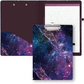 Nurses' Clipboard Folio with Refillable Lined Notepad and Interior Storage Pocket for Women, Men, Classroom, Office, Size 9.3" x 12.9",Nebula