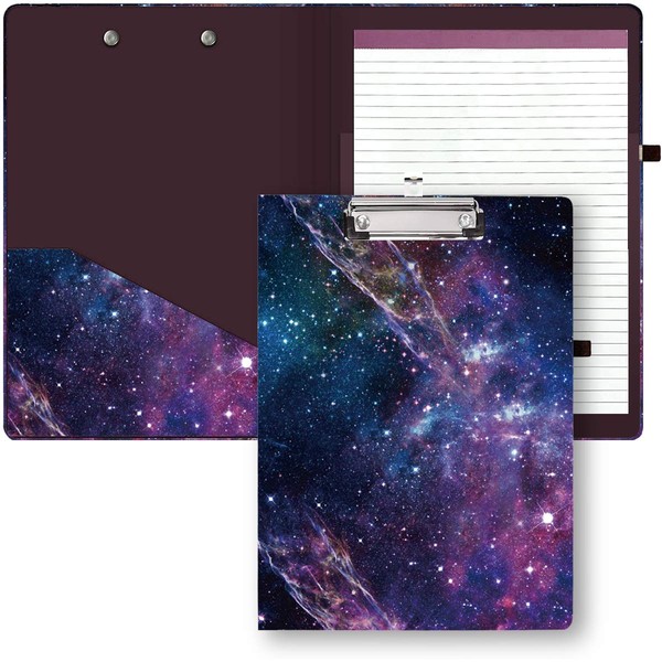 Nurses' Clipboard Folio with Refillable Lined Notepad and Interior Storage