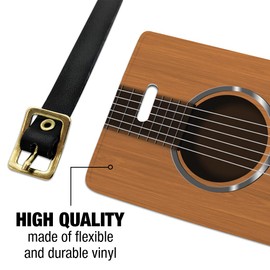 Acoustic Guitar Strings Luggage ID Tags Suitcase Carry-On Cards - Set of 2