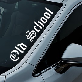 XTRAYXRAY Old School Windshield Banner Sticker Car Decal Window Bumper Decal Sticker Suitable for Cars, Trucks