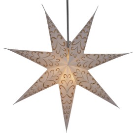 GURU SHOP Foldable Advent Luminous Paper Star, Christmas Star 60 cm - Luxury Riva, Paper Stars 60 cm