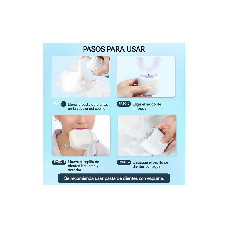 Blanqueador Dental Forma U Con Vibración Resistente Al Agua
