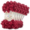 Alize Puffy Wool Chenille Loop Wool, 5 x 100 g,