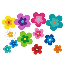 Car Stickers Floral Design Mini 15 Set 5-26 Pieces Assorted Colours