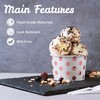 MATICAN 50-Pack 9oz Paper Ice Cream Cups with Rose Gold