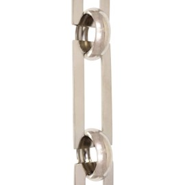 RCH Hardware CH-01-PN Brass Chandelier Chain, Polished Nickel (1 Foot)