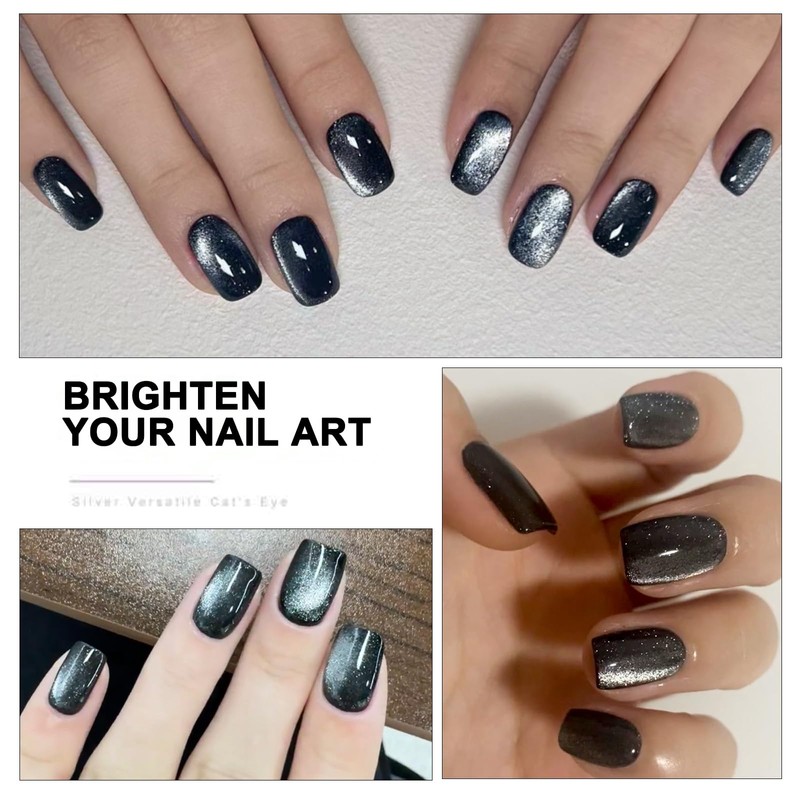 NAILKISS Black Cat Eye Magnetic Gel Polish