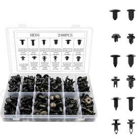 Plastic Rivets for Cars, Automotive Push Pins Retainer Bumper Door Panel Inner Fender Liner Clips & Fasteners Trim Body Fastener Kit para Carro - Compatible with GM, Ford, Toyota, Honda, Chrysler