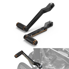 NICECNC Orange CNC Gear Shift Lever Gear Lever Aluminum Compatible with Harley Police Road King FLHP 2021-2024, Road Glide Limited FLTRK 2020-2024, Replacement for 33895-82E, See Fitment