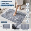 21.6"x33.5" Non Slip Shower Mat with Suction Cups, Drain Holes