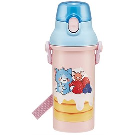 Skater PSB5SANAG-A Water Bottle, Tom & Jerry, 16.9 fl oz (480 ml), For Kids, Plastic, Antibacterial, Made in Japan