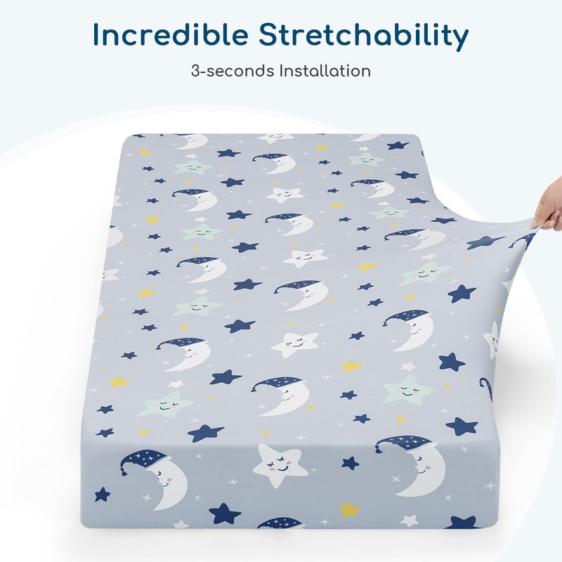 Yukkidds Moses Basket Sheets 2 Pack Pram Sheets Fitted Most