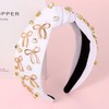 PHALIN Bow Headband for Women Gold Butterfly Bow Knot Headbands