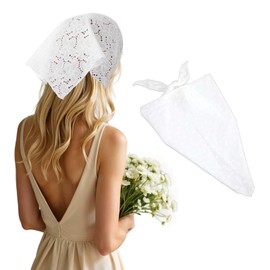 APLZGMG White Hair Bandana Headbands for Women, Floral Head Scarf Tie-Back Hair Scarves Trendy Triangle Head Kerchief for Women’s Hair