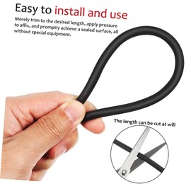 Hohopeti Caulk Saver Rubber Sealing Strip Flexible Door Window Sealing Strip for Concrete User Friendly Installation High Flexibility Application