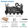 MAYJOYDIY Wooden Wild Duck Reed Coat Hooks Mallard Duck Reeds