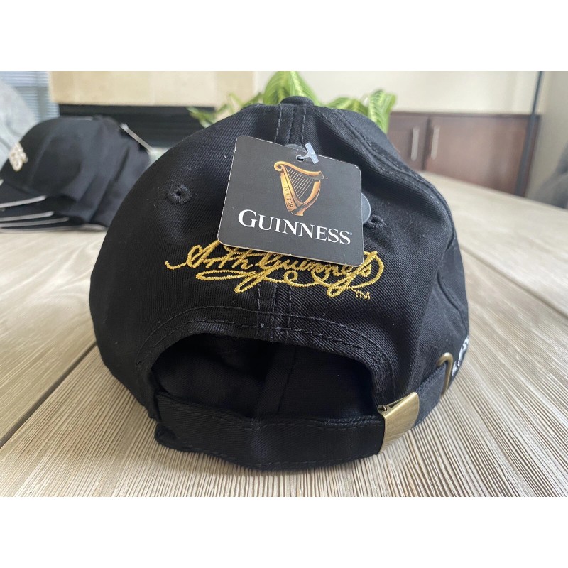 Guinness NWT Guinness Dublin Black Adjustable Strapback Baseball Cap Embroidered