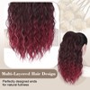 AISI BEAUTY Mix Burgundy Ponytail Extension Curly Drawstring Ponytail for