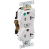 Leviton 20 Amp Hospital Grade Duplex Outlet White Thermoplastic Nylon