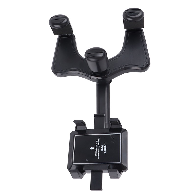 Car Rearview Mirror Phone Holder Adjustable 360 Degrees Rotation Multifunctional