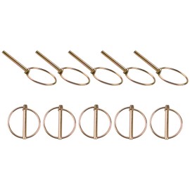 Lynch Pins, Karbonstahl-Anhängerschloss, Durchmesser 3/16 Zoll 4,5 mm Linch-Haltestifte, Sicherungsstift-Befestigungen für Schienenhofrasen, Anhänger, Traktoren, 10 Stück