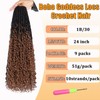 ZRQ 9 Packs Boho Faux Locs Crochet Hair 24 Inch
