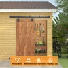 SongYung 6FT Black Box Rail Exterior Barn Door Hardware Kit,