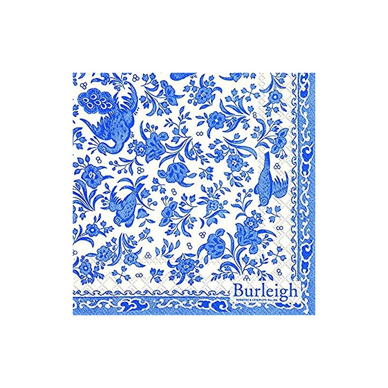 Ideal Home Range 20 Count Luncheon Napkins, Regal Peacock Burleigh