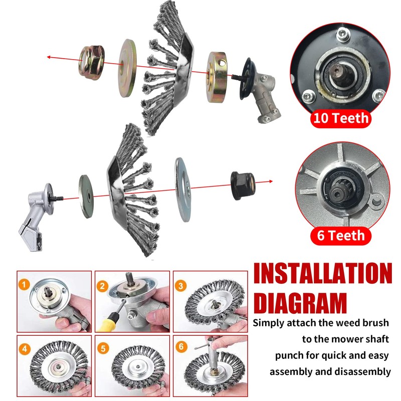 10 Inch Unbreakable Wired Trimmer Blade, Steel Wire Cutter Trimmer